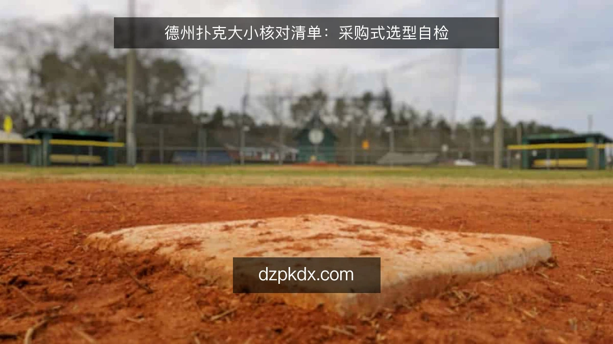 德州扑克大小核对清单：采购式选型自检