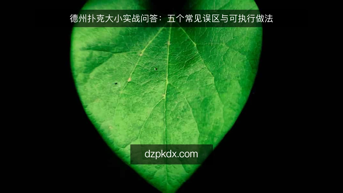 德州扑克大小实战问答：五个常见误区与可执行做法